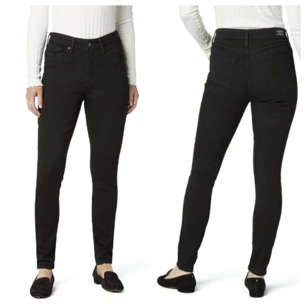 NWT Signature by Levi Strauss Women's High Rise Skinny Jean Black Size 12L